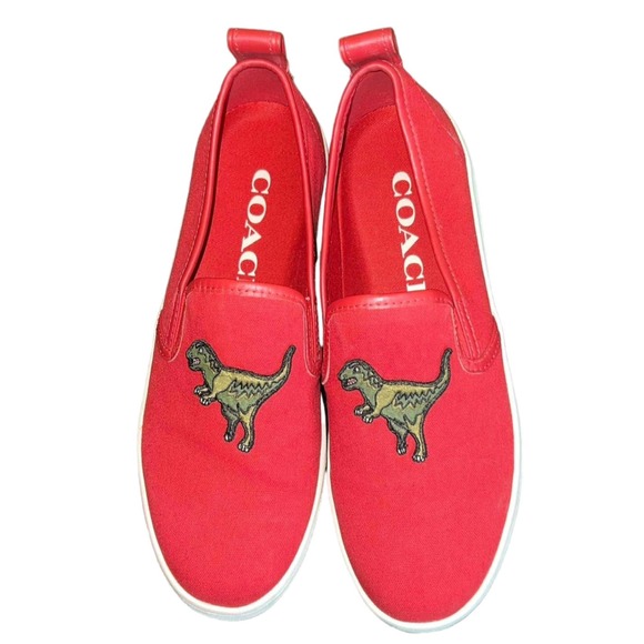 Coach Rexy Signature Canvas Slip-On Shoes Sneakers Size Men's 8.5 - Picture 1 of 5
